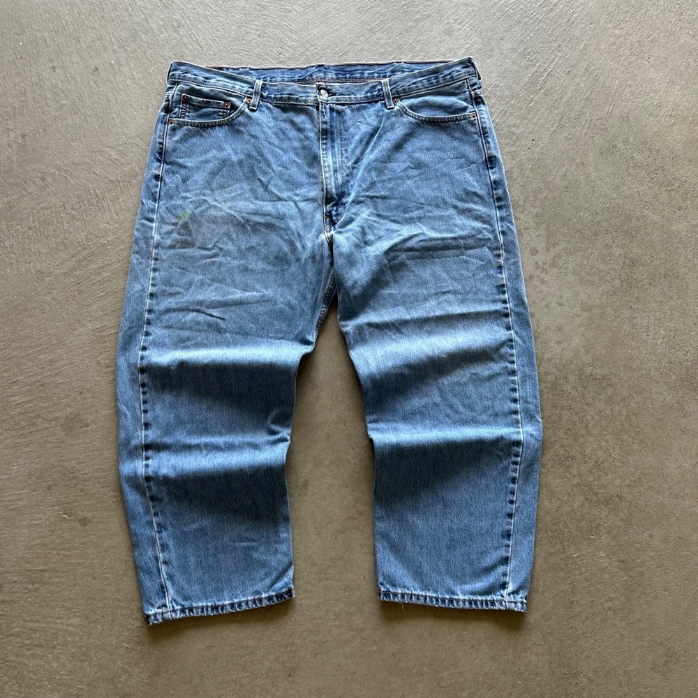 Levis 550 Jeans Size 48x29 Blue Light‎ Wash Denim Relaxed Fit Straight Leg BIG